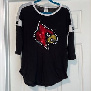 Victoria’s Secret PINK University Of Louisville Ringer Shirt Size Medium